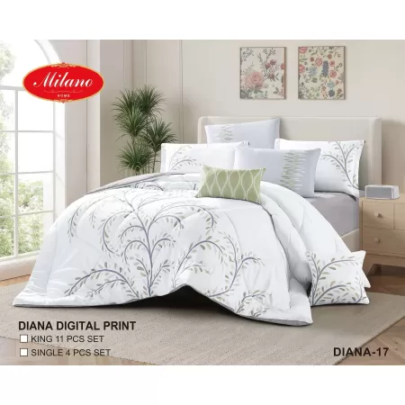 Comforter Diana Digital Print 11 Pcs set